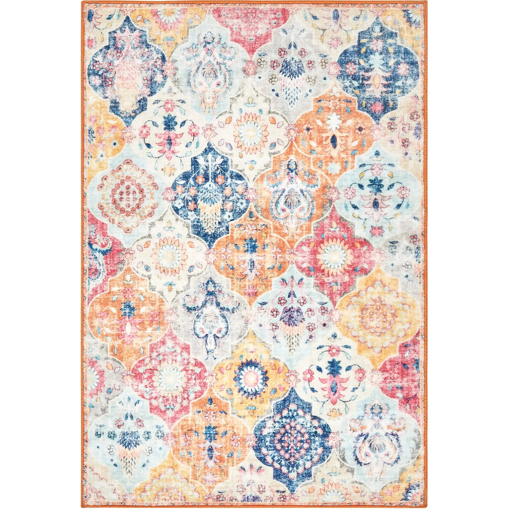 3'x5' Machine Washable Oriental Distressed Area Rug P46230