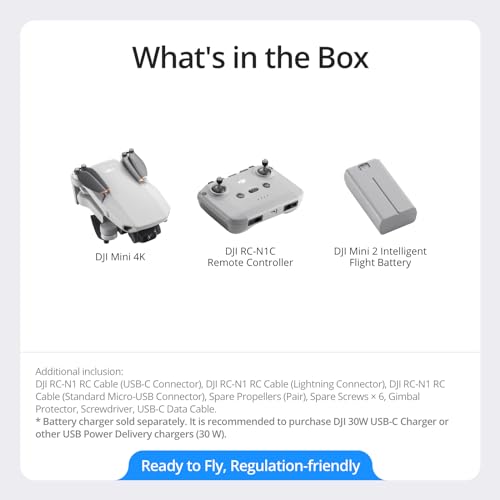 Mini 4K Fly More Combo Drone with 4K UHD Camera, Under 249 g, 3-Axis Gimbal, 3 Batteries R227613