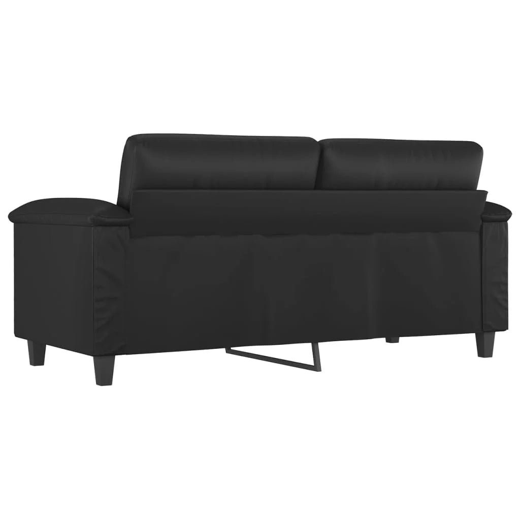 Black Faux Leather 2-Seater Sofa A528263