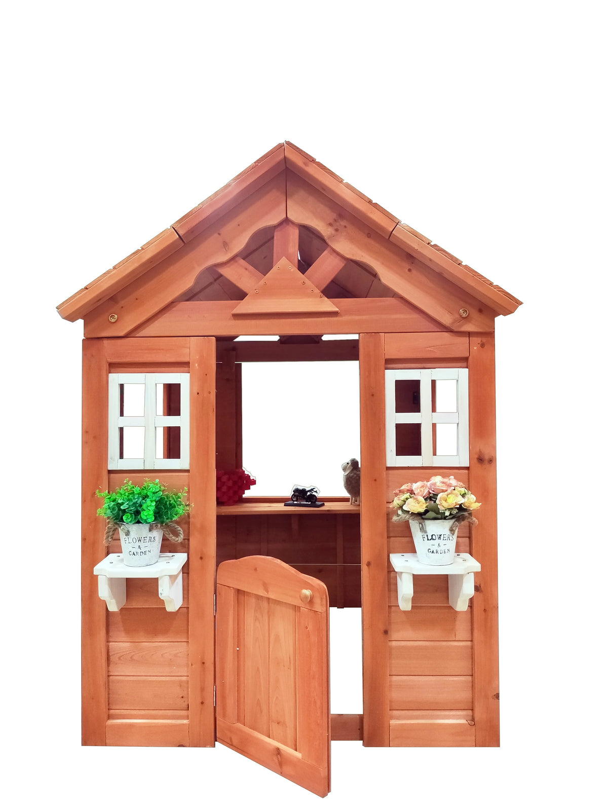 Wooden Kids Playhouse with Service Stations O72914