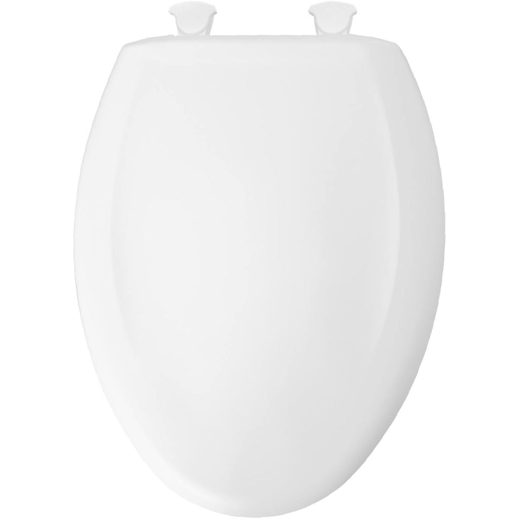 Elongated Plastic Toilet Seat in White E2726