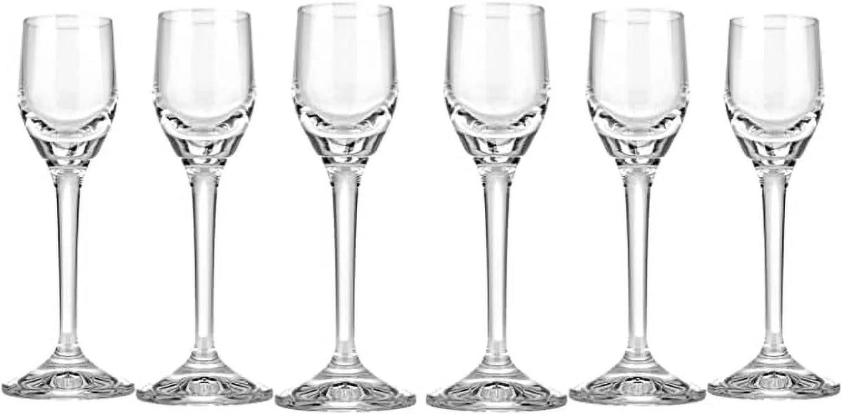 Lead-free Crystal Liquor Glasses 1.7 oz Set of 6 A173
