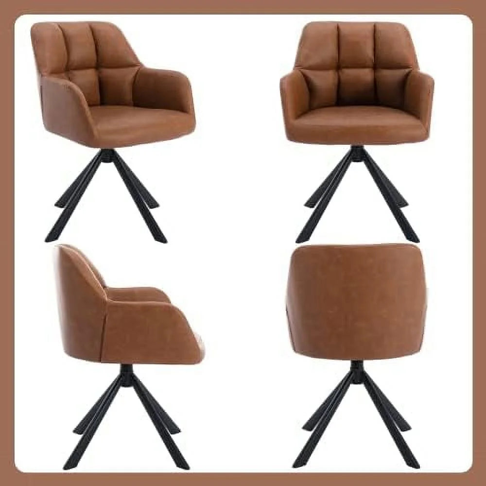 Leather Swivel Arm Desk Chair X35021