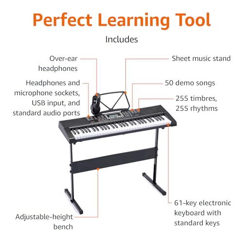 Black 88-Key Semi-Weighted Digital Piano with Sustain Pedal C810