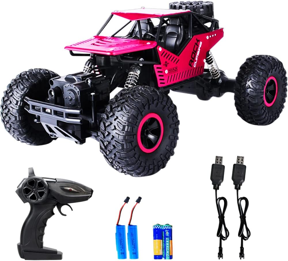 1:16 Scale 4WD 2.4 GHz Remote Control Car with 2 Rechargeable Batteries (Blue) N486998