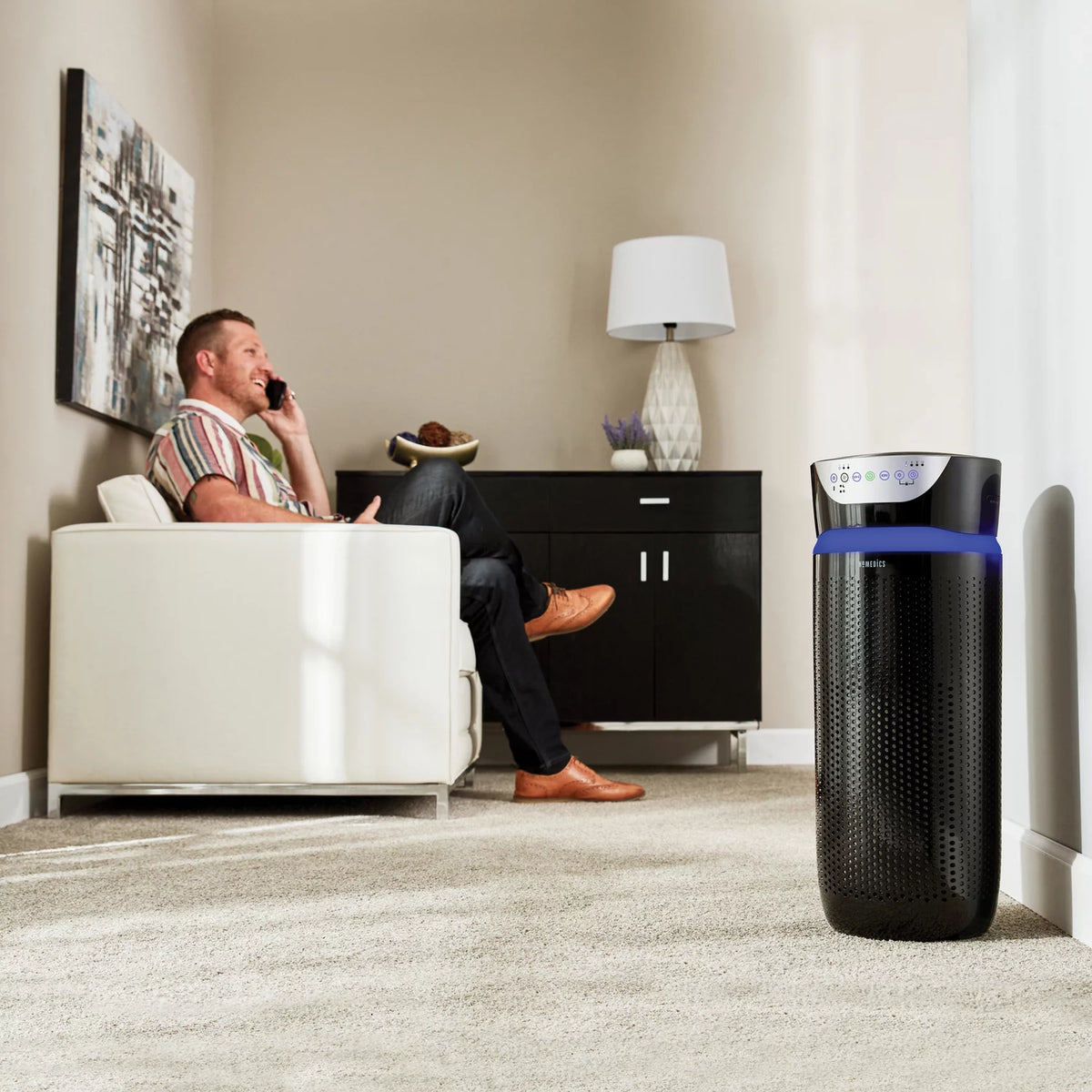 White 5-in-1 HEPA Tower Air Purifier A973803