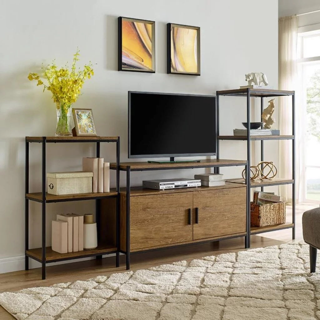 4 Tier Rustic Industrial Bookshelf U643229