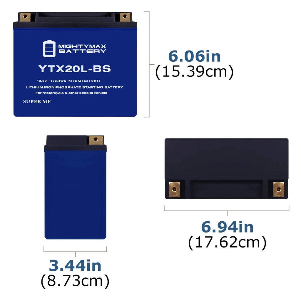 YTX20L-BS Lithium Replacement Battery Z438