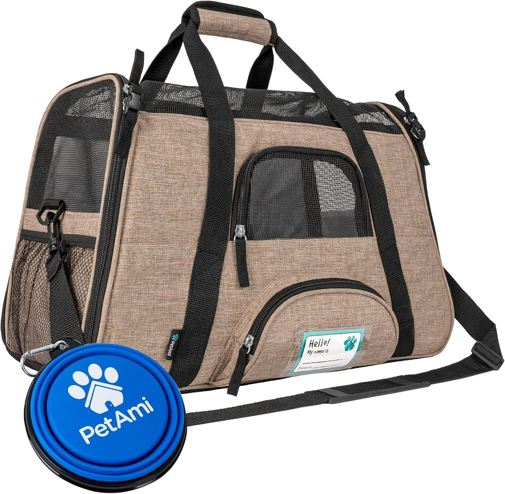 Soft-Sided Pet Travel Carrier, Small, Grey, Pack of 2 B439
