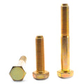 1x22-8 x 6 1/2x22 Coarse Thread Grade 8 Hex Cap Screw Alloy Steel Yellow Zinc Plated O2502