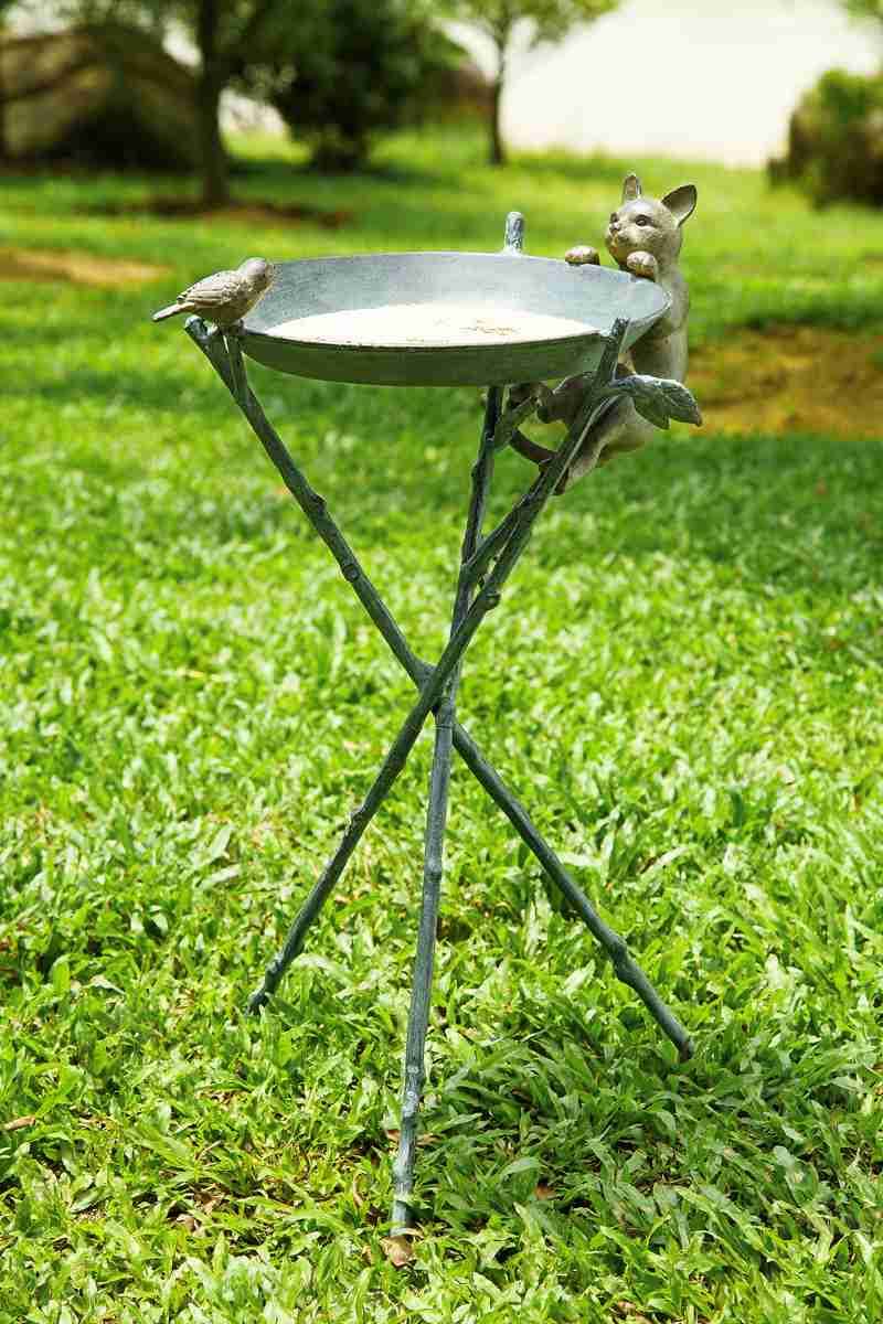 Curious Cat Bird Birdbath O3244