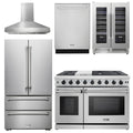 48 Propane Gas Range, Range Hood, Refrigerator, Dishwasher, Wine Cooler E2435