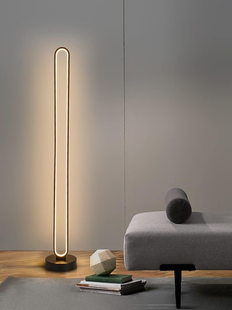 Modern LED Floor Lamp Dimmable with Remote Control 3-Colors Light Y45078