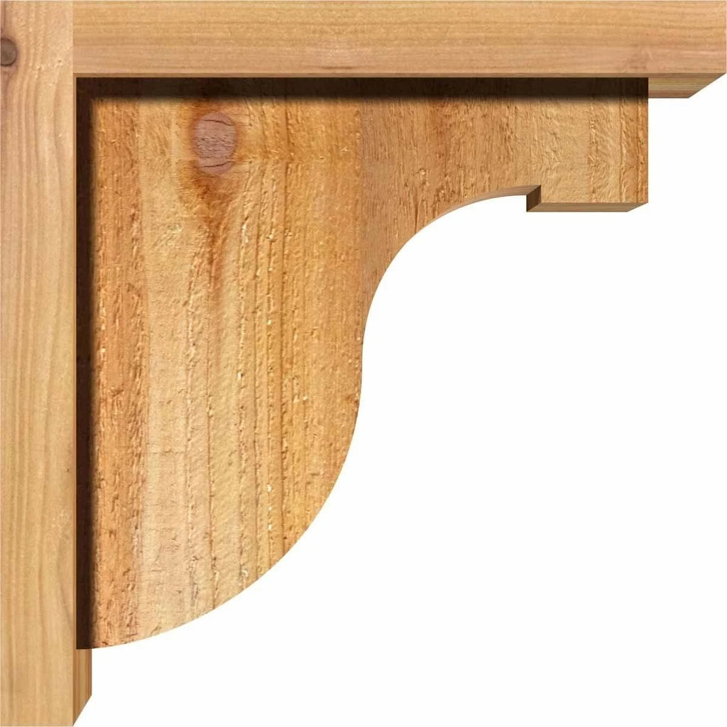 Rough Sawn Corbel with Backplate, Western Red Cedar Q6336