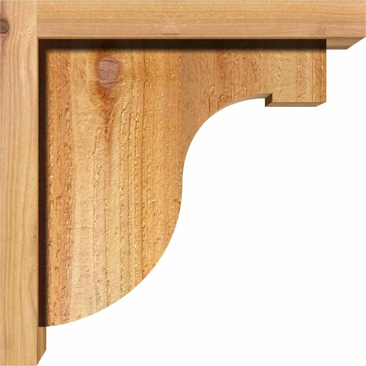 Rough Sawn Corbel with Backplate, Western Red Cedar Q6336