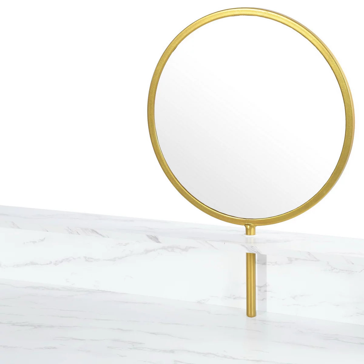 41.3 inch White Desk with Storage and Mirror A309