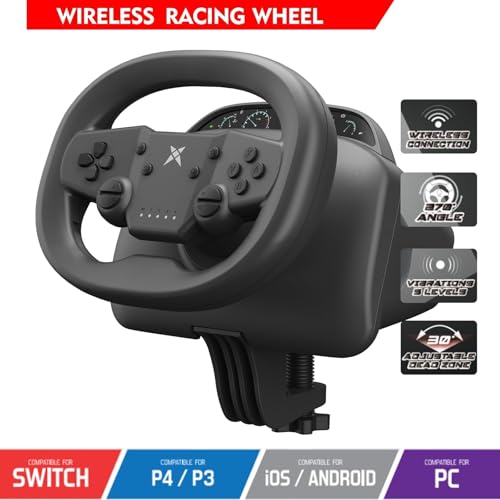 PS4 Steering Wheel and Pedals with Dual-Vibration Motors K3542