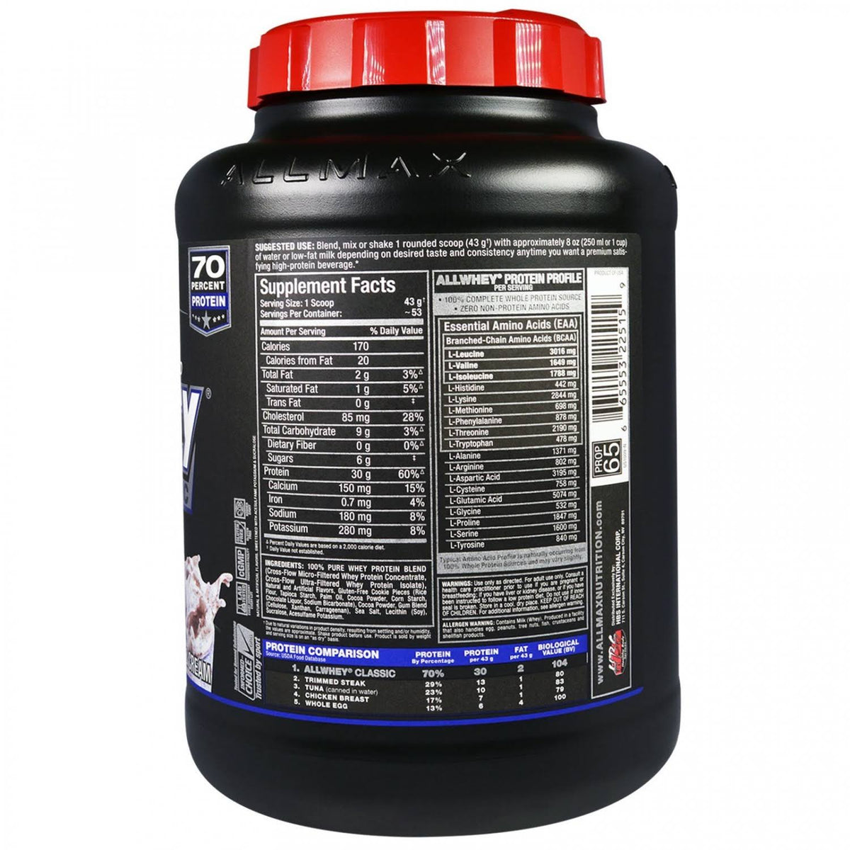 5 lbs Cookies & Cream Whey Protein I31393