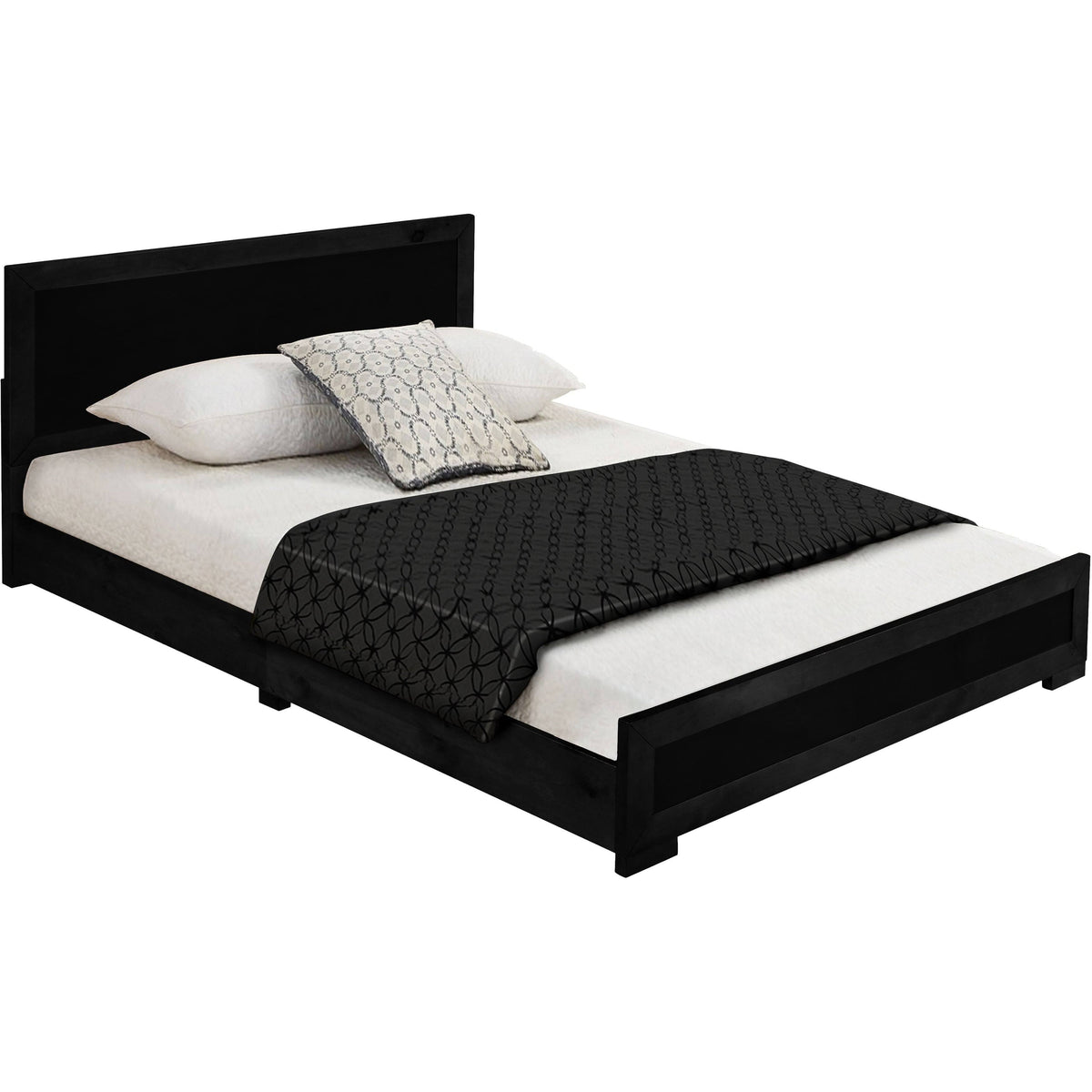 Walnut Wooden King Platform Bed F808