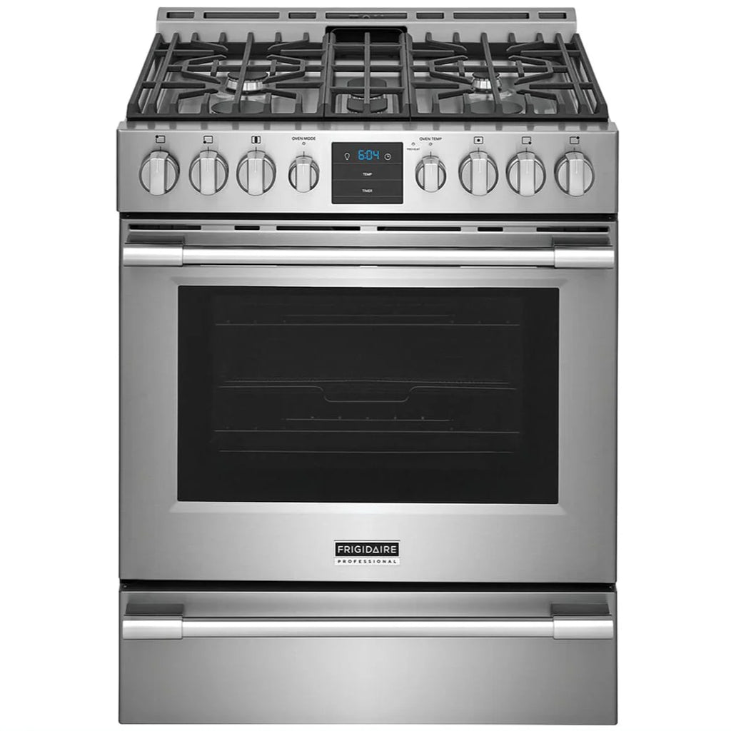 30-In Convection Gas Range with 5 Burners Self-Clean Air Fry Stainless Steel I775834