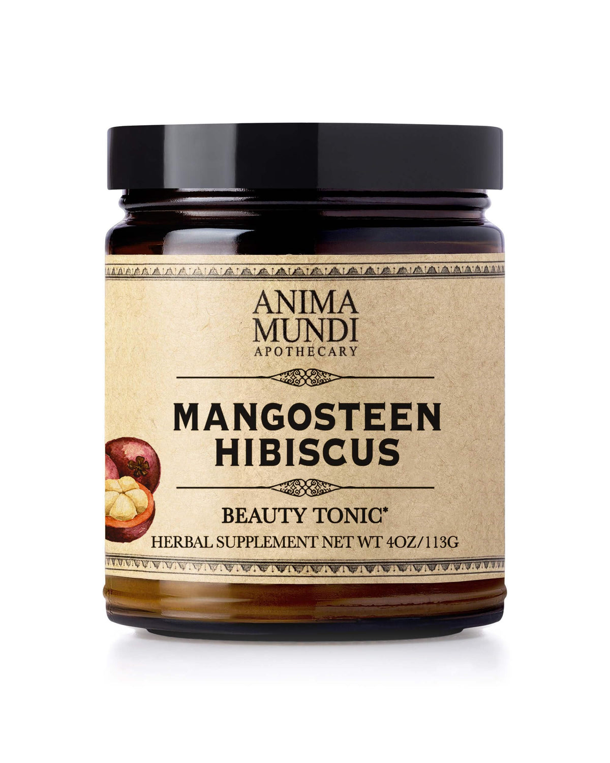Organic Mangosteen Fruit Powder with Hibiscus Flower 4oz M1584