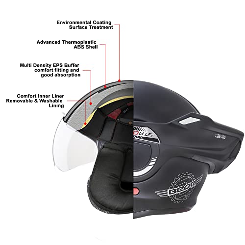Full Face Motorcycle Helmet with Anti-Fog Dual Visors B732776
