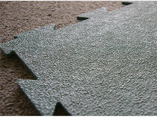 Blue 1/4 in Interlocking Rubber Flooring Tiles 5 Pack B449