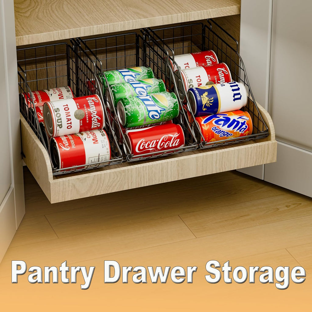 Black 6 pack Stackable Can Storage Organizer X897