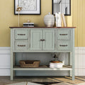 White Wood Console Table with 4 Drawers Y51611