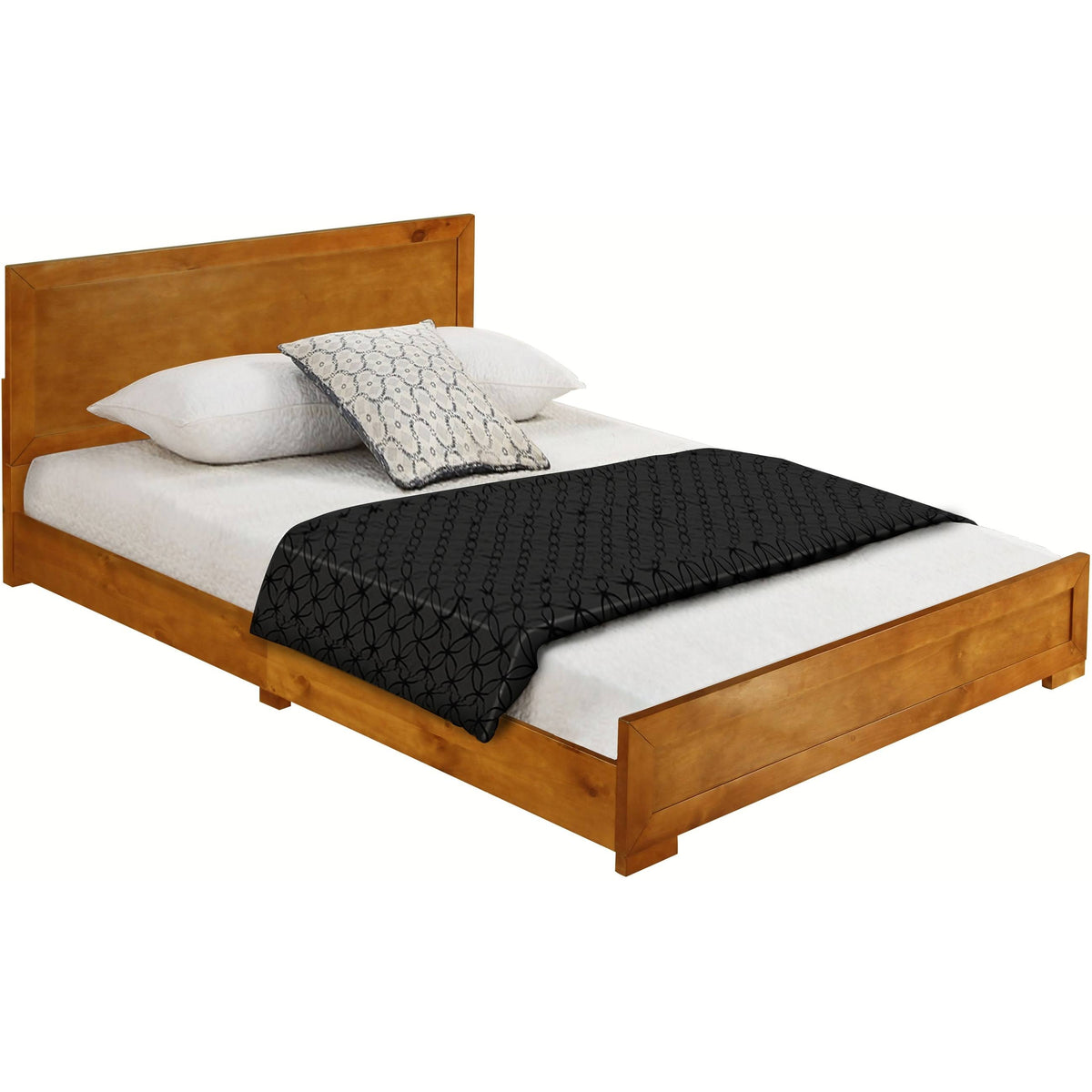 Walnut Wooden King Platform Bed F808