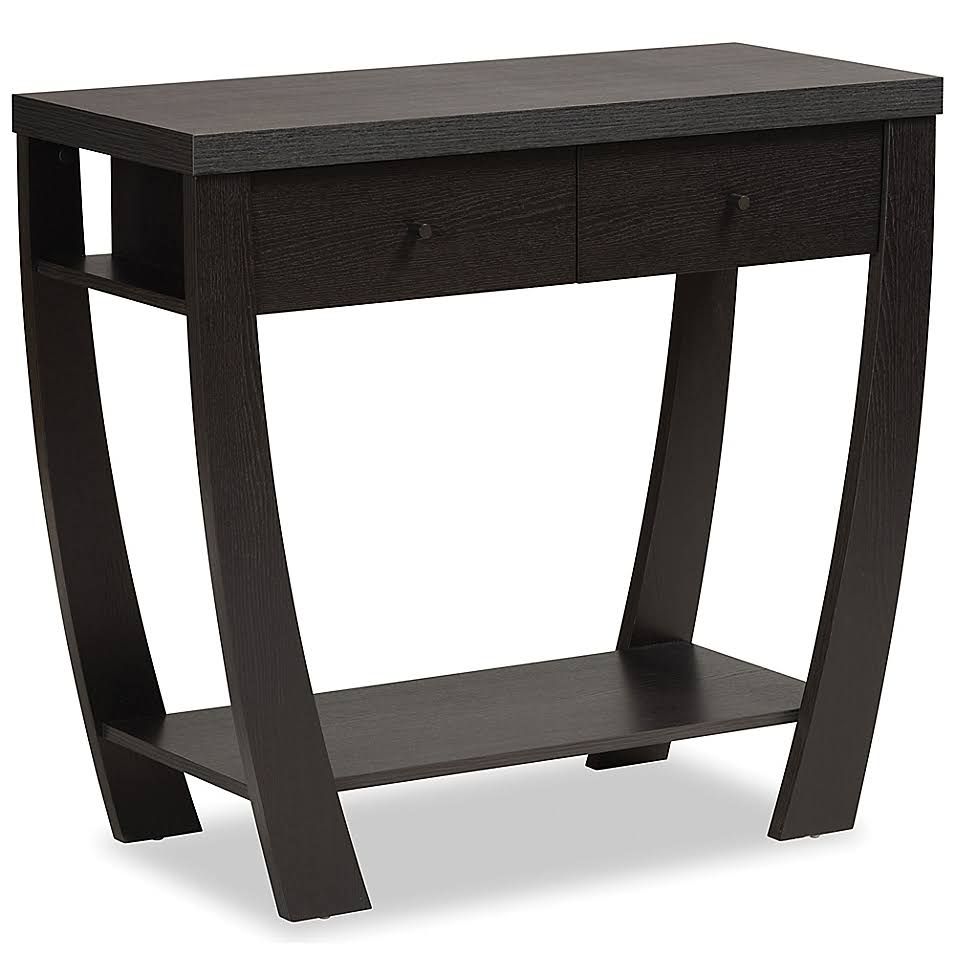 Dark Brown 2-Drawer Console Table V273534