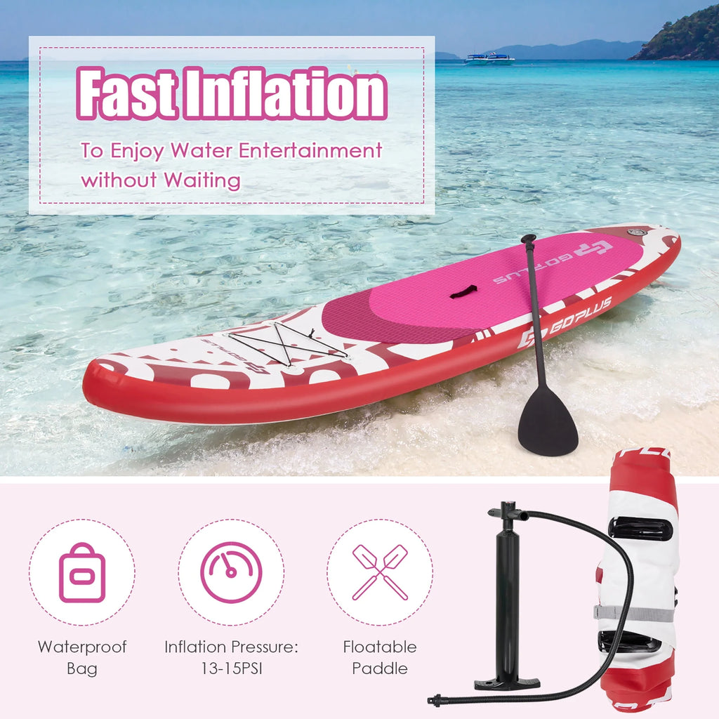 10.5' Inflatable Stand Up Paddle Board with Carry Bag T5208
