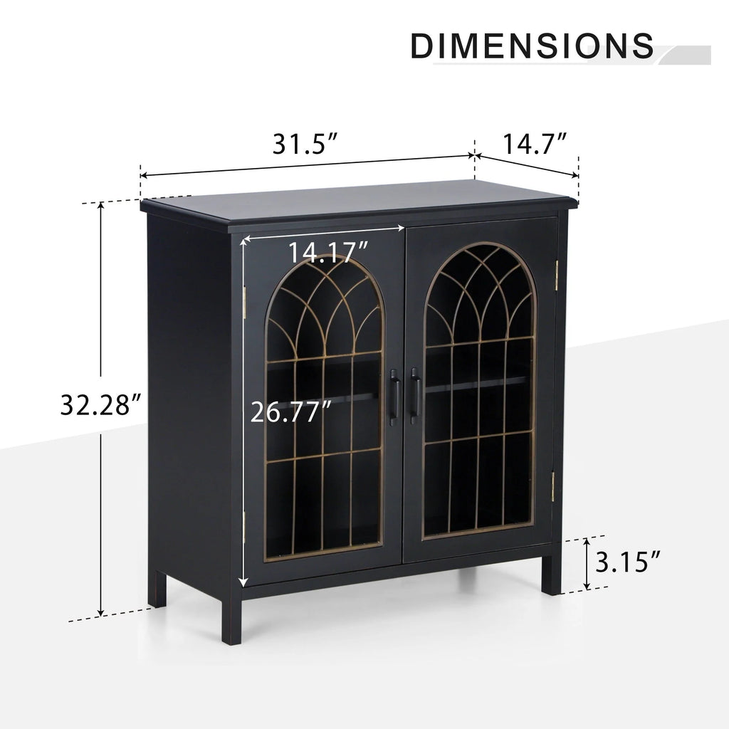 2-Door Accent Cabinet with Metal Door V8985
