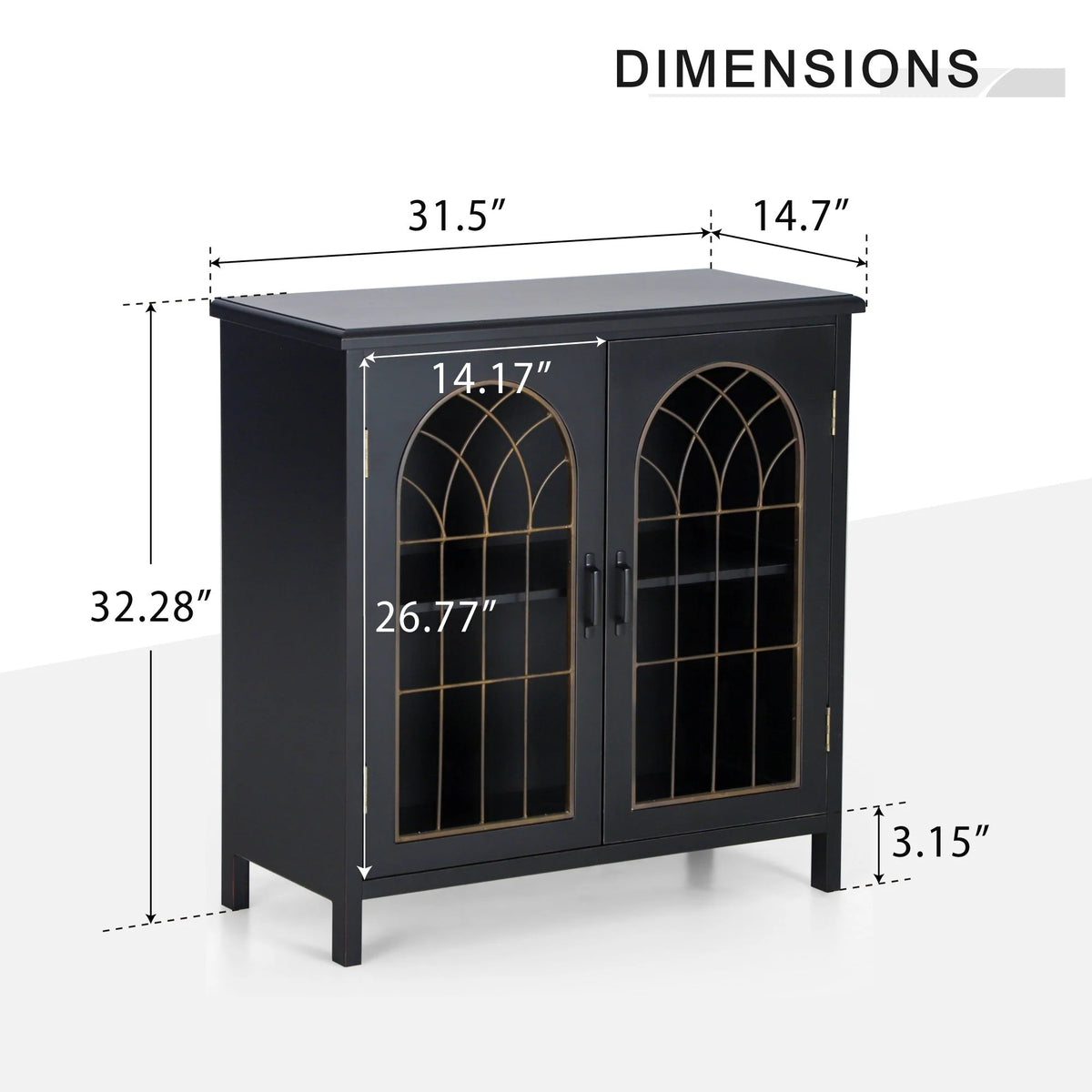 2-Door Accent Cabinet with Metal Door V8985