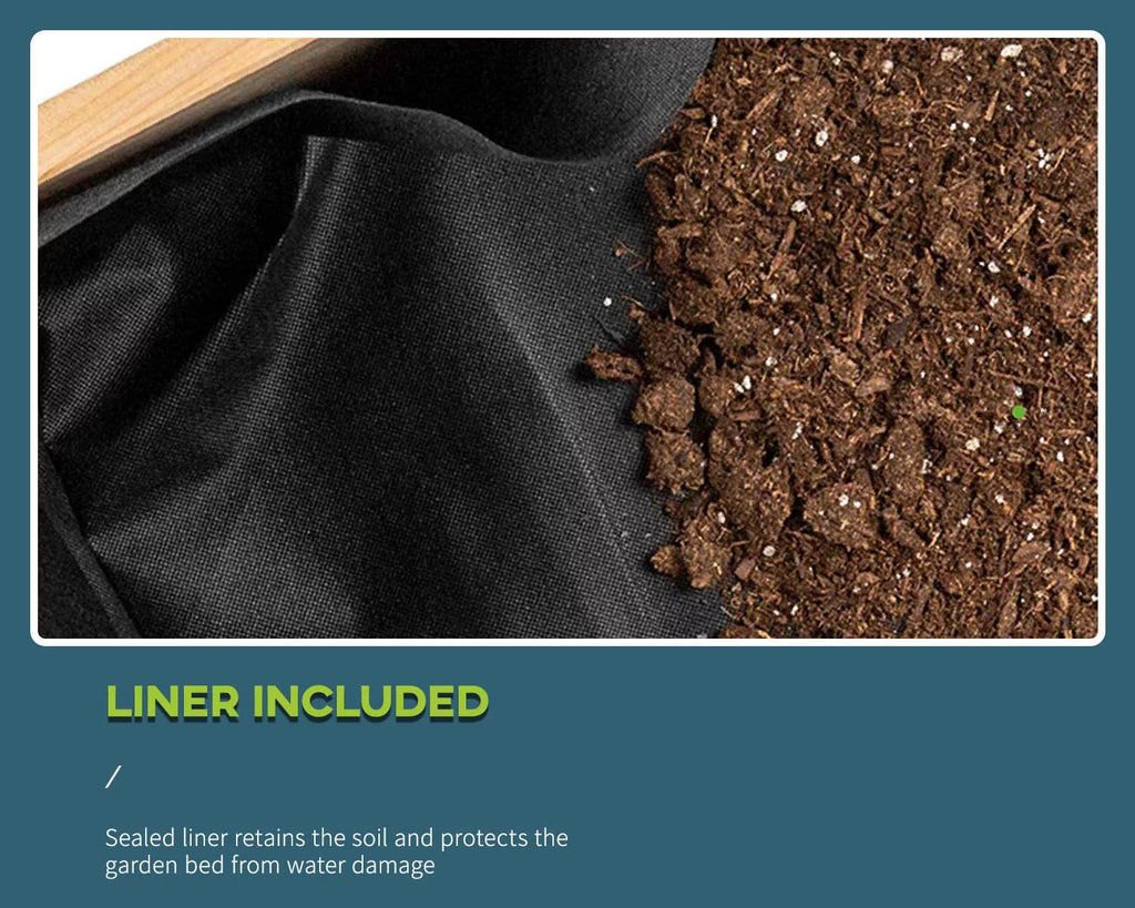 48x24x30in Elevated Wood Planter Garden Bed Z656