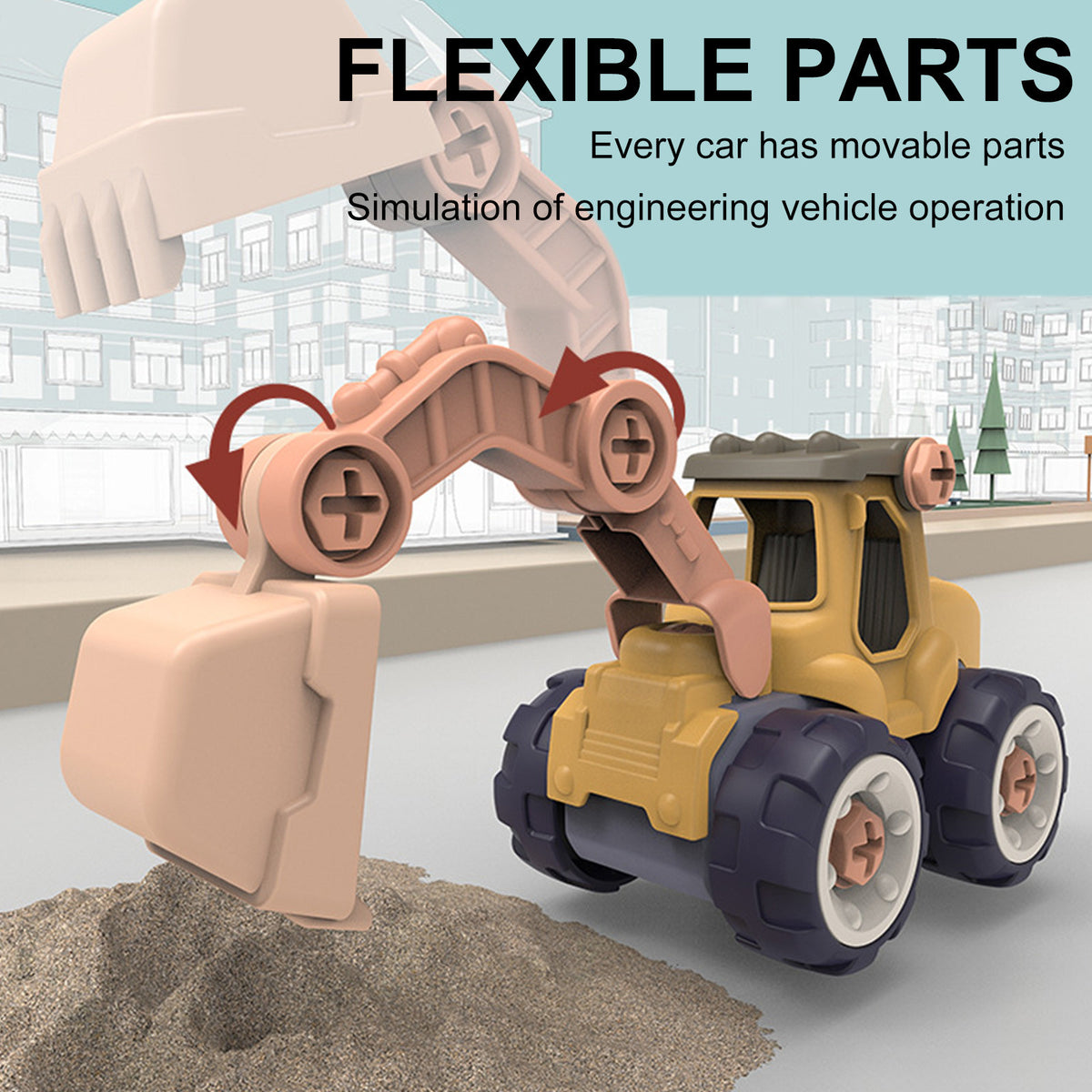 DIY Nut Building Construction Toy Excavator J2599