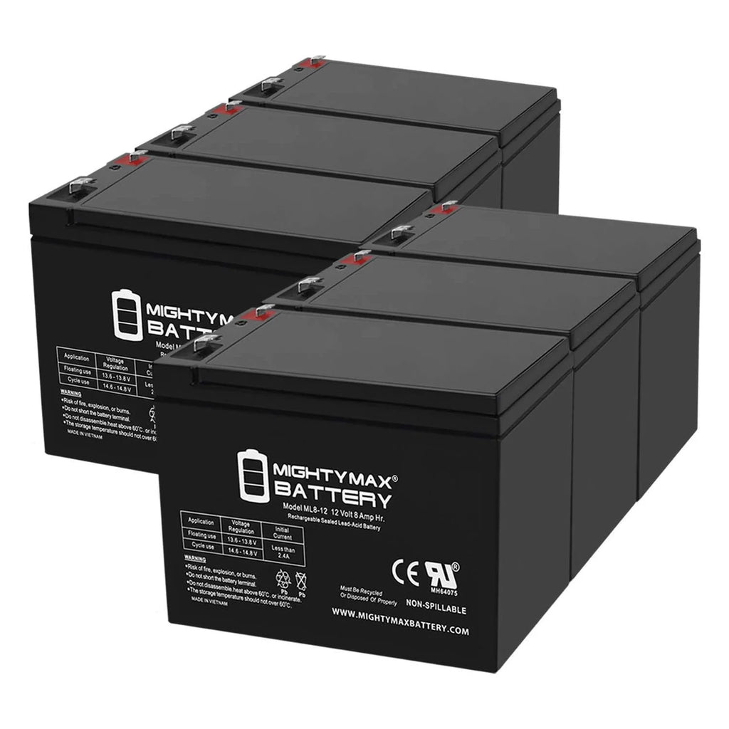 12 Volt 8 AH Rechargeable SLA AGM Battery O6644