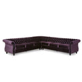 7 Seat Velvet Tufted Chesterfield Sectional B846654