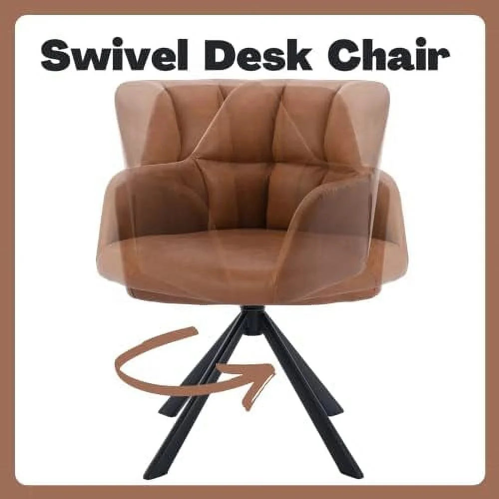 Leather Swivel Arm Desk Chair X35021