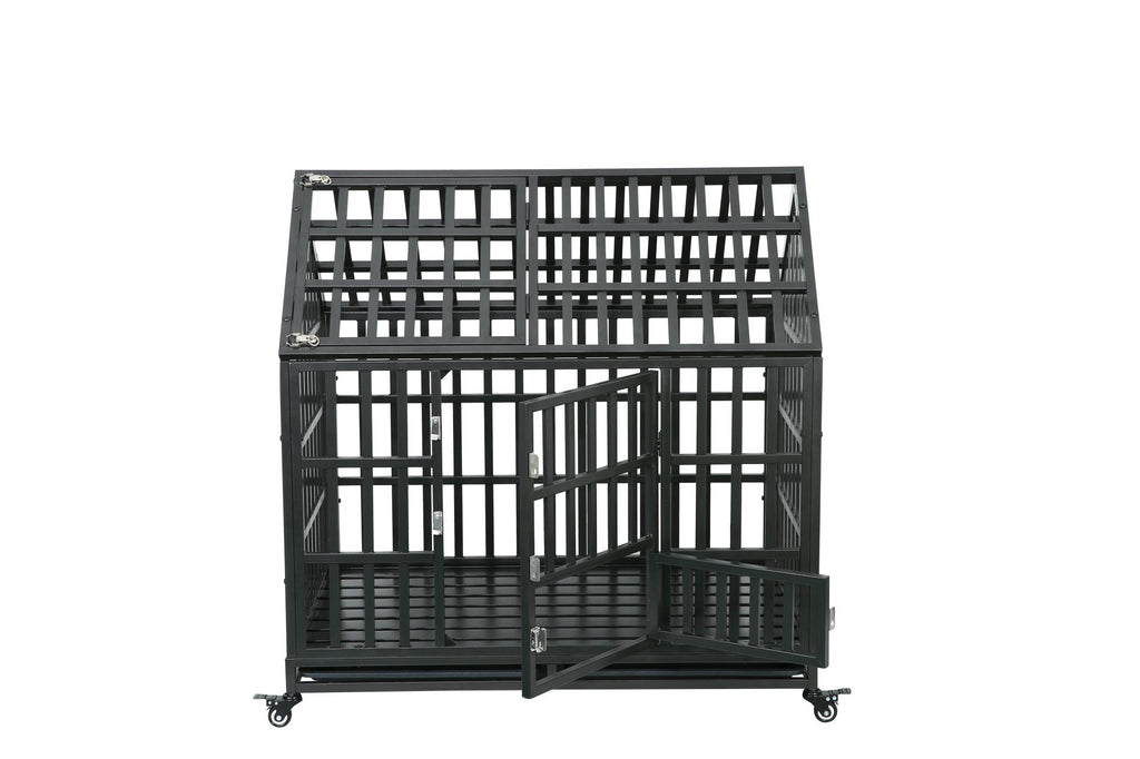 Heavy Duty Dog Cage Crate with Roof N91512