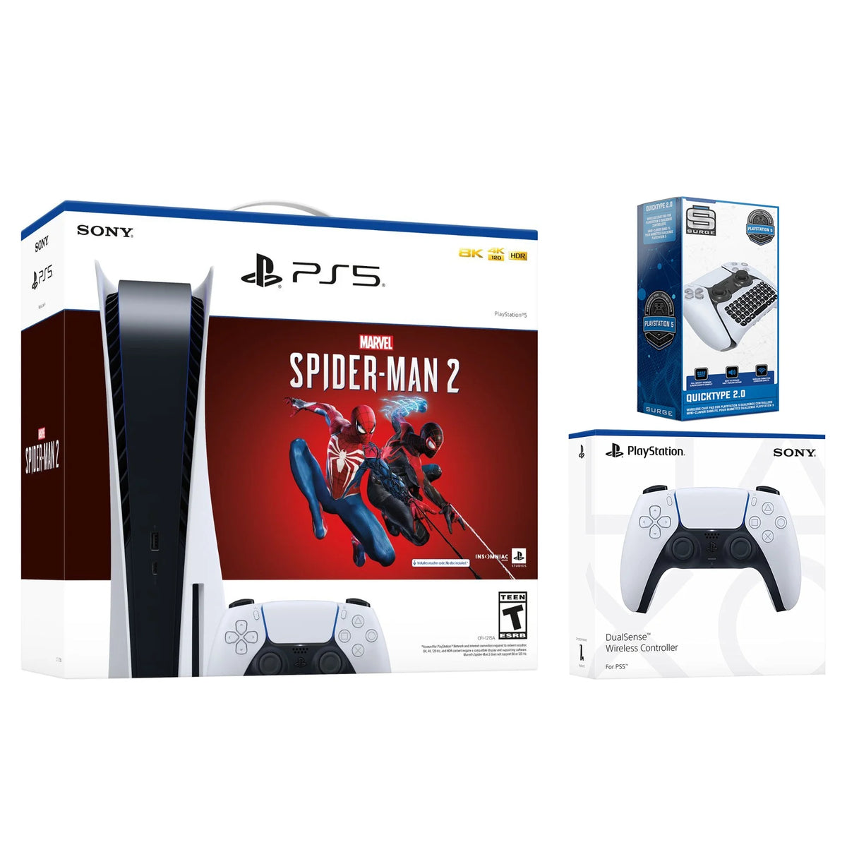 PlayStation 5 Disc Console Bundle with Glacier White Controller K515