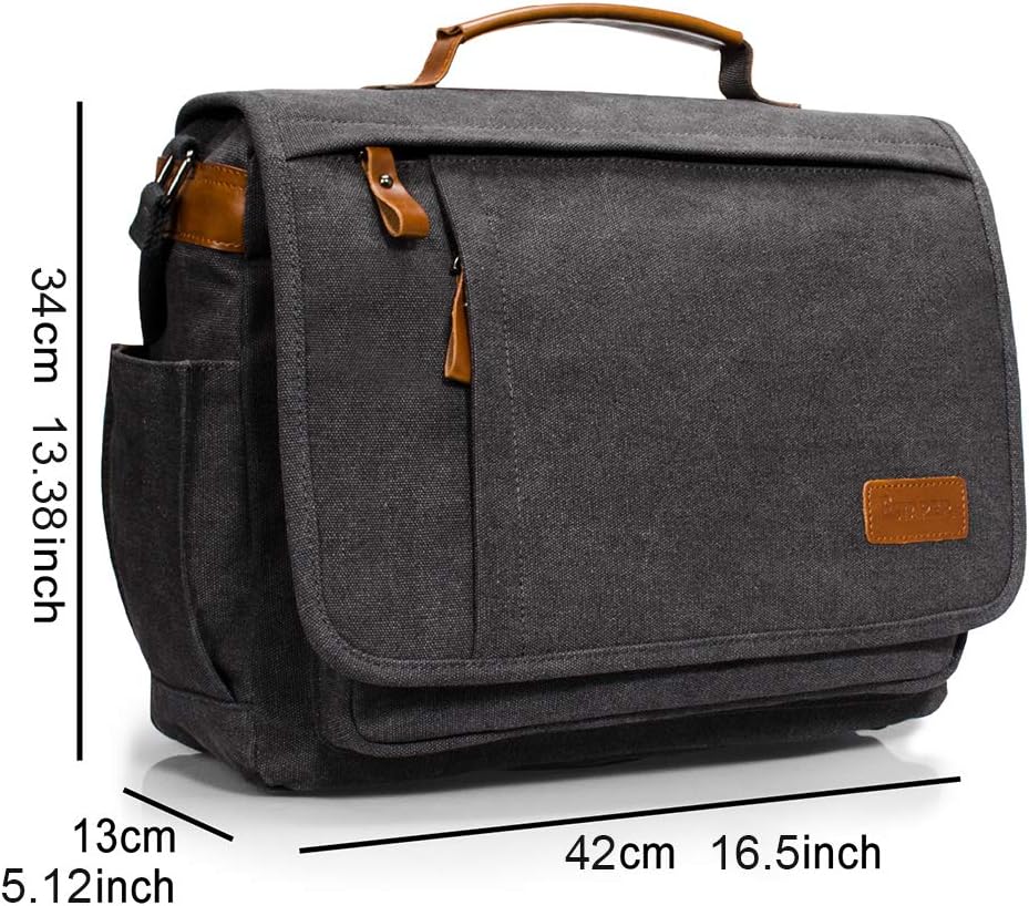 Canvas Messenger Bag with Camera Insert Sleeve A1404