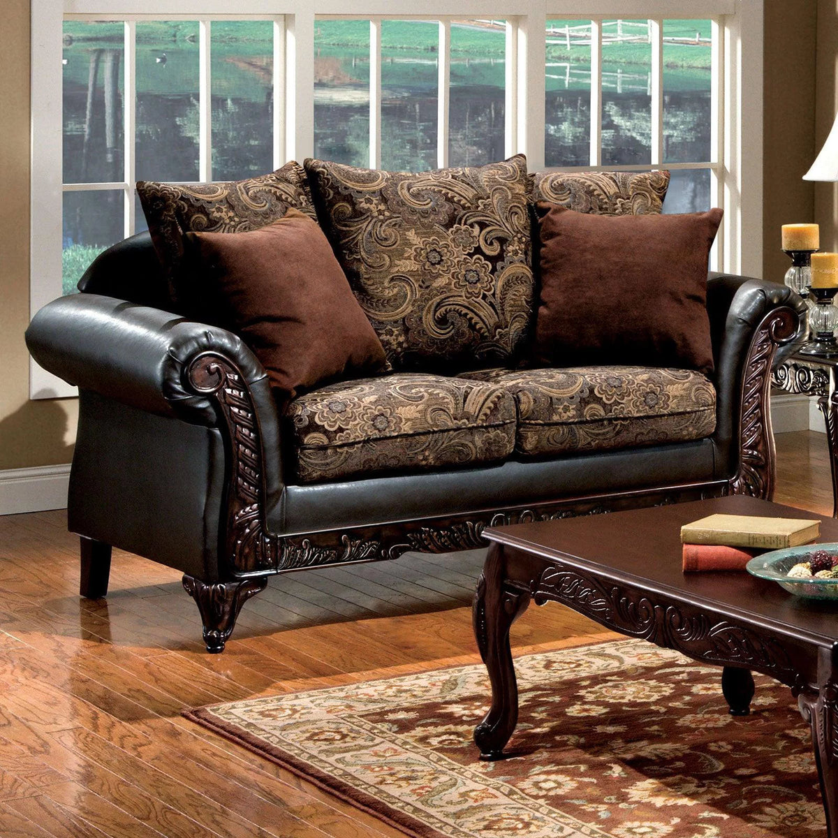 Brown & Espresso 5pcs Living Room Set K64307