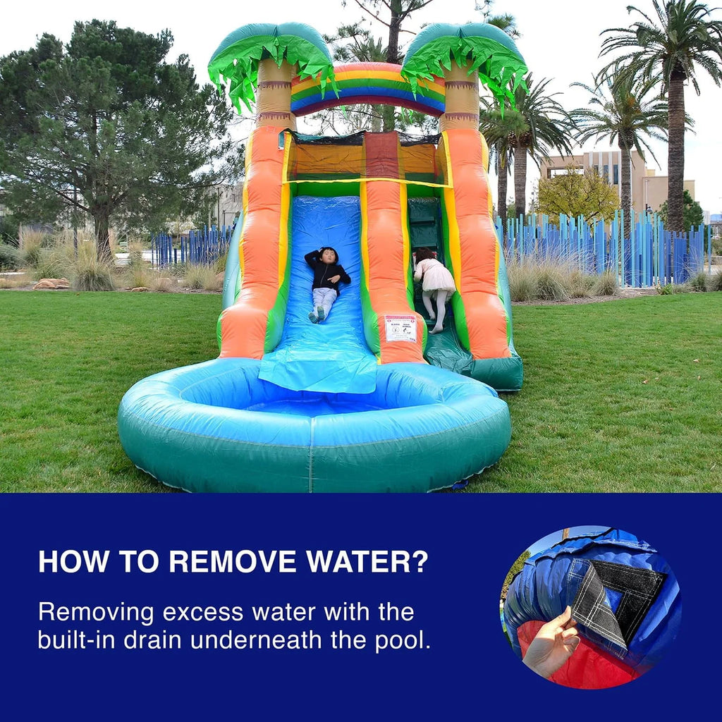 Inflatable Water Slide with Pool and Blower Y39280
