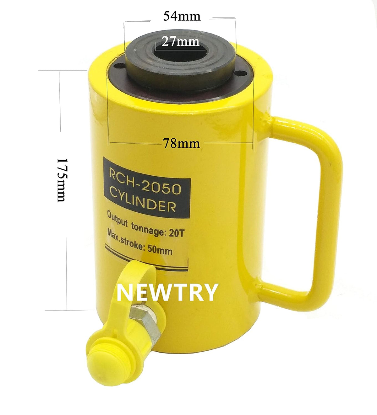 20 Ton Hollow Hydraulic Cylinder Ram Jack, 50mm Stroke N353097