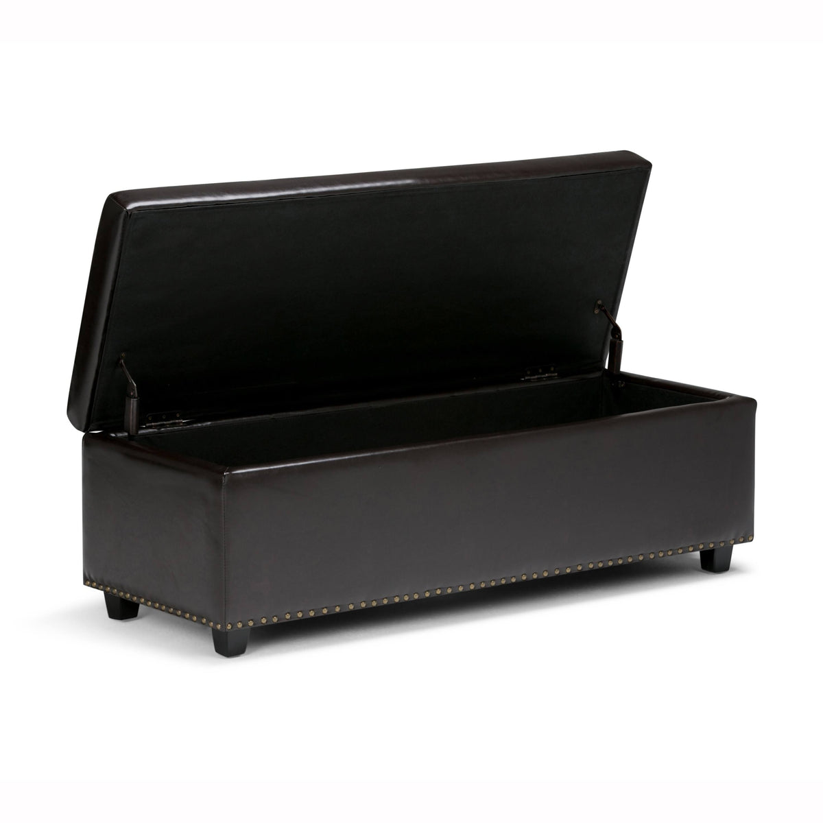 Stone Grey Rectangle Storage Ottoman Q832862