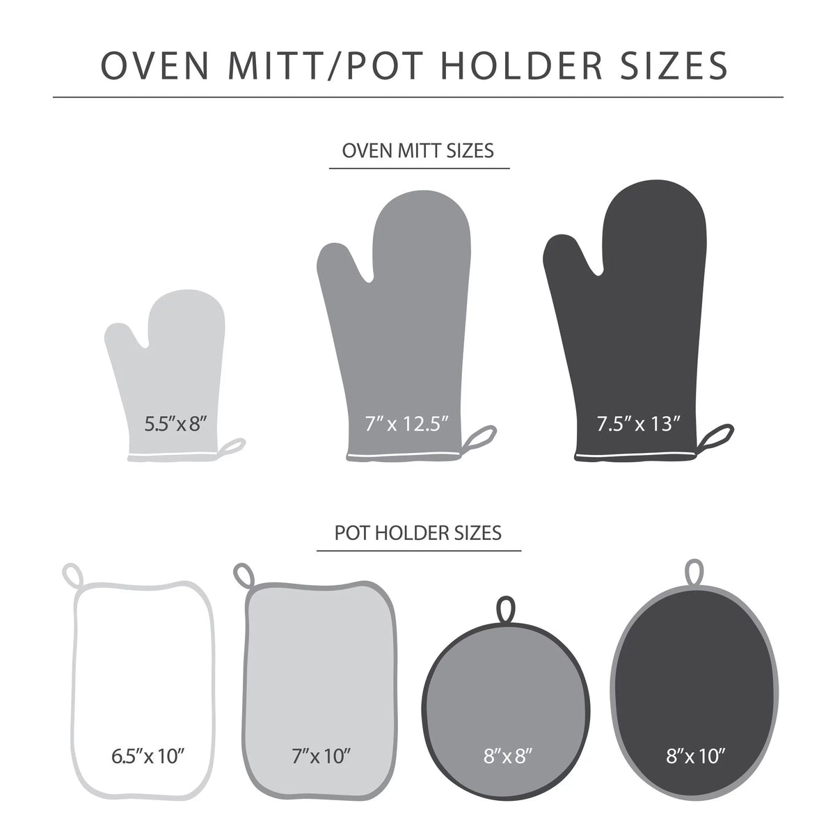 Ribbed Soft Silicone Oven Mitt Set, Set of 2 B65102