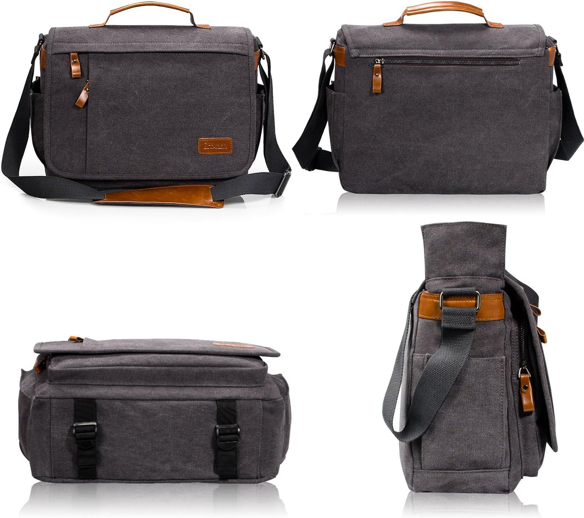 Canvas Messenger Bag with Camera Insert Sleeve A1404