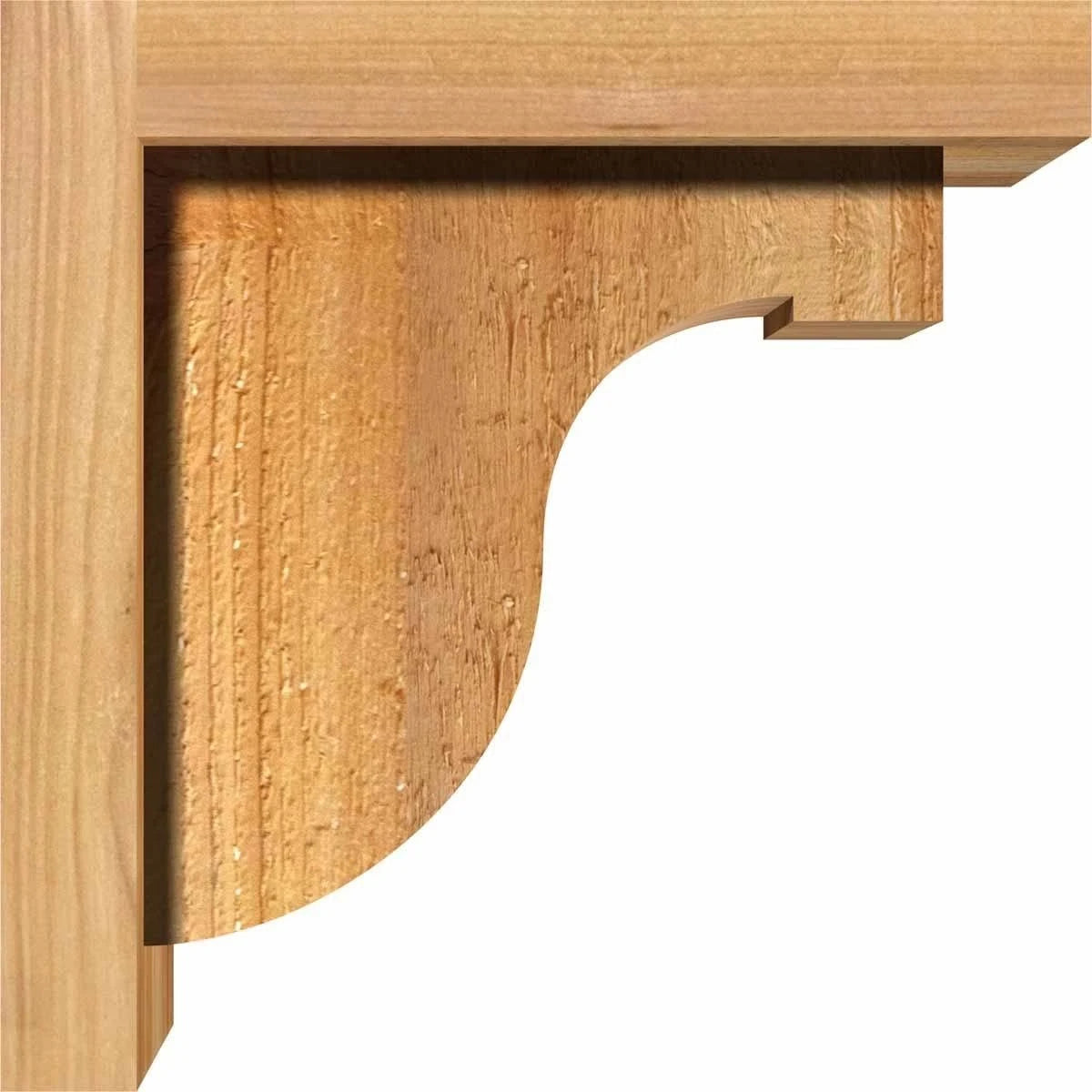 Rough Sawn Corbel with Backplate, Western Red Cedar Q6336