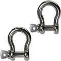 7/8 Inch Stainless Steel Type 316 Screw Pin Anchor Shackles 2 Pack Q627